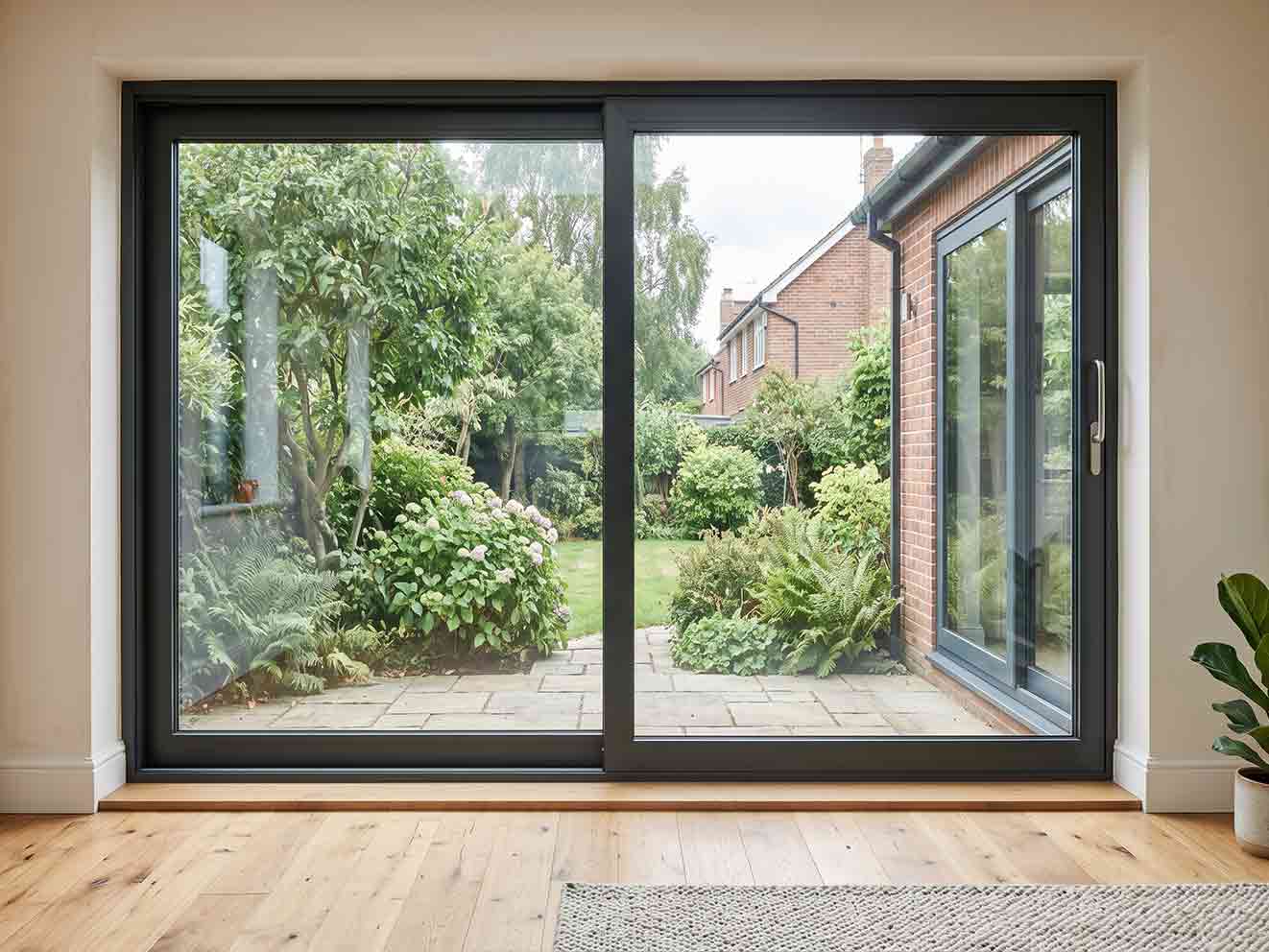 puerta de terraza fabricada e instalada en un vivienda de Cornellà de Llobregat